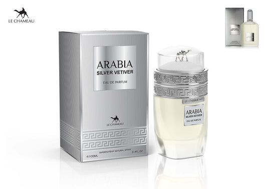 ARABIA SILVER VETIVER-BY LE CHAMEAU PROMO ENVIO GRATIS APARTIR DE  $85 RETAIL 3.4FL.OZ 100ML