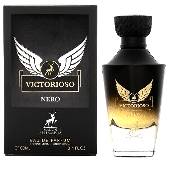 VICTORIOSO NERO BY MAISON ALHAMBRA /FABRICADO POR LATTAFA/  3.4FL.OZ 100ML