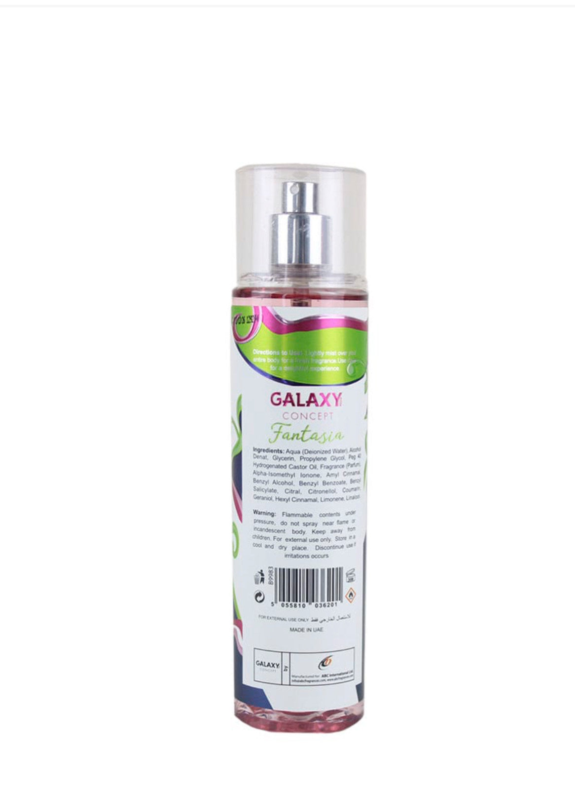 BODY MIST FANTASIA GALAXI-COLONIA-BY PROMO ENVIO GRATIS APARTIR DE   $85 RETAIL 9FL.OZ 250 ML