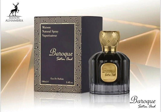 BAROQUE SATIN OUD BY MAISON ALHAMBRA /FABRICADO POR LATTAFA/ ENVIO GRATIS APARTIR DE  $85 RETAIL   3.4FL.OZ 100ML