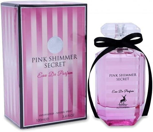 PINK SHIMMER SECRET BY MAISON ALHAMBRA /FABRICADO POR LATTAFA/ 3.4FL.OZ 100ML