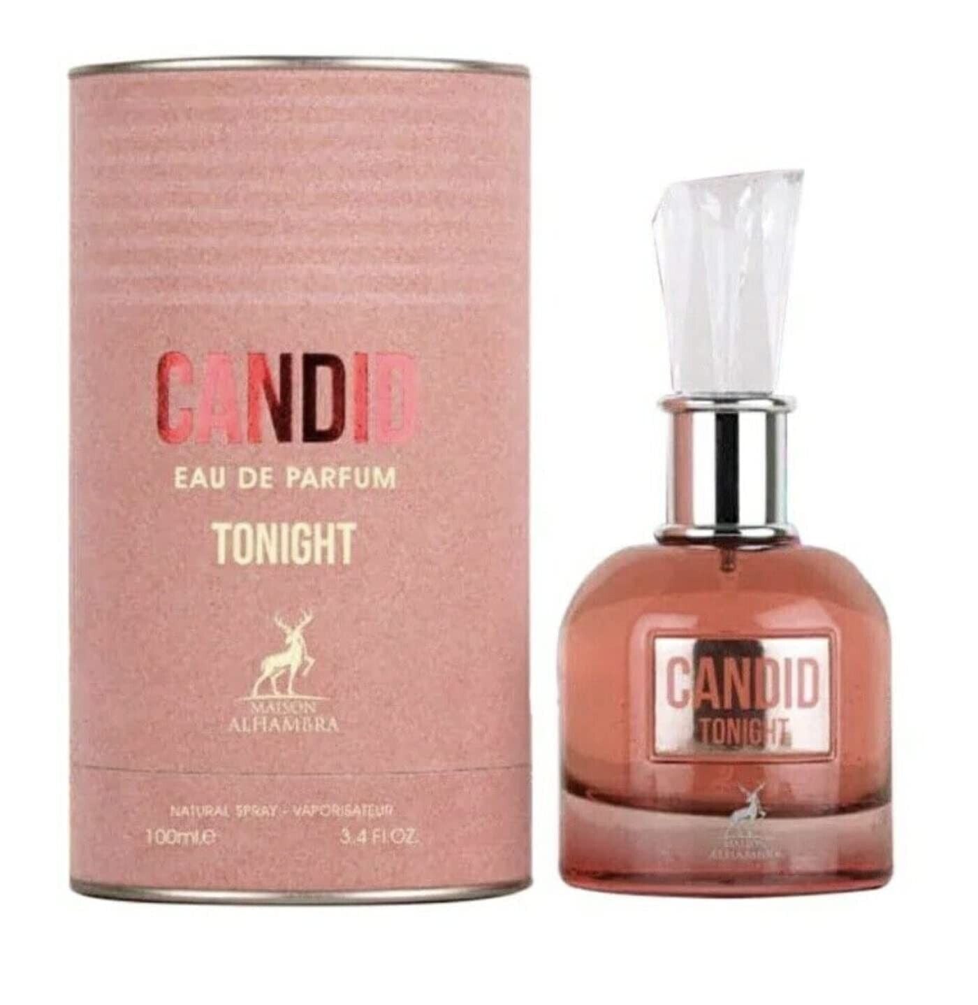 Candid tonight BY MAISON ALHAMBRA /FABRICADO POR LATTAFA ENVIO GRATIS APARTIR DE   $85 RETAIL  3.4FL.OZ 100ML